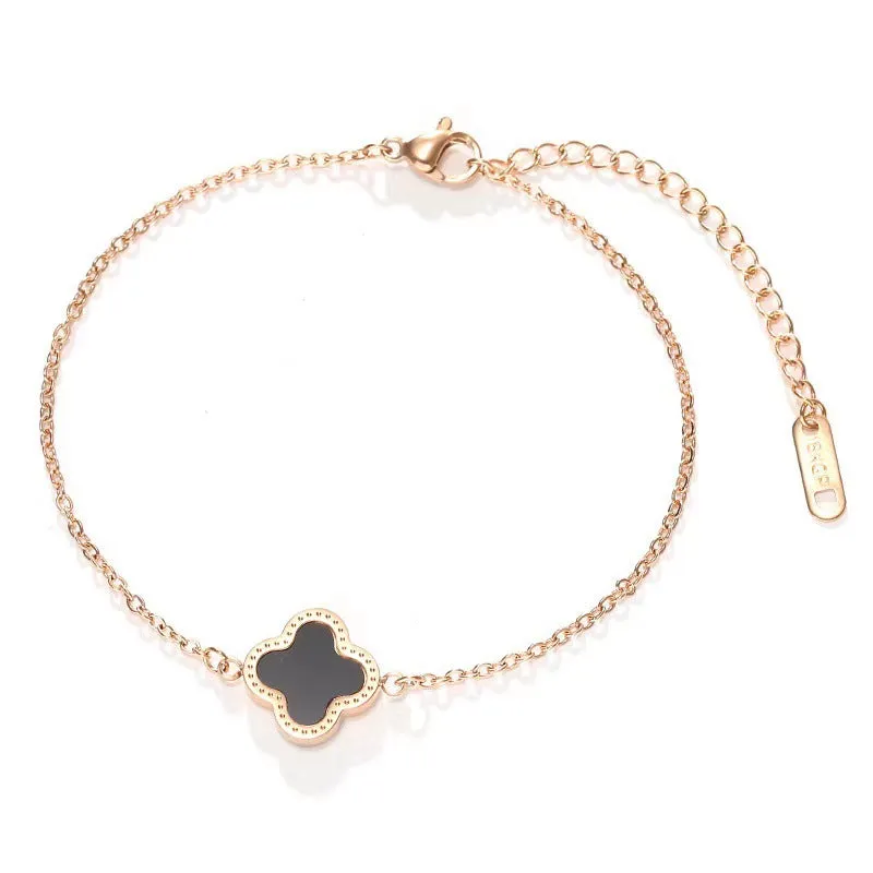 Cartoon Women Geometric Titanium Steel Electroplating Bracelets