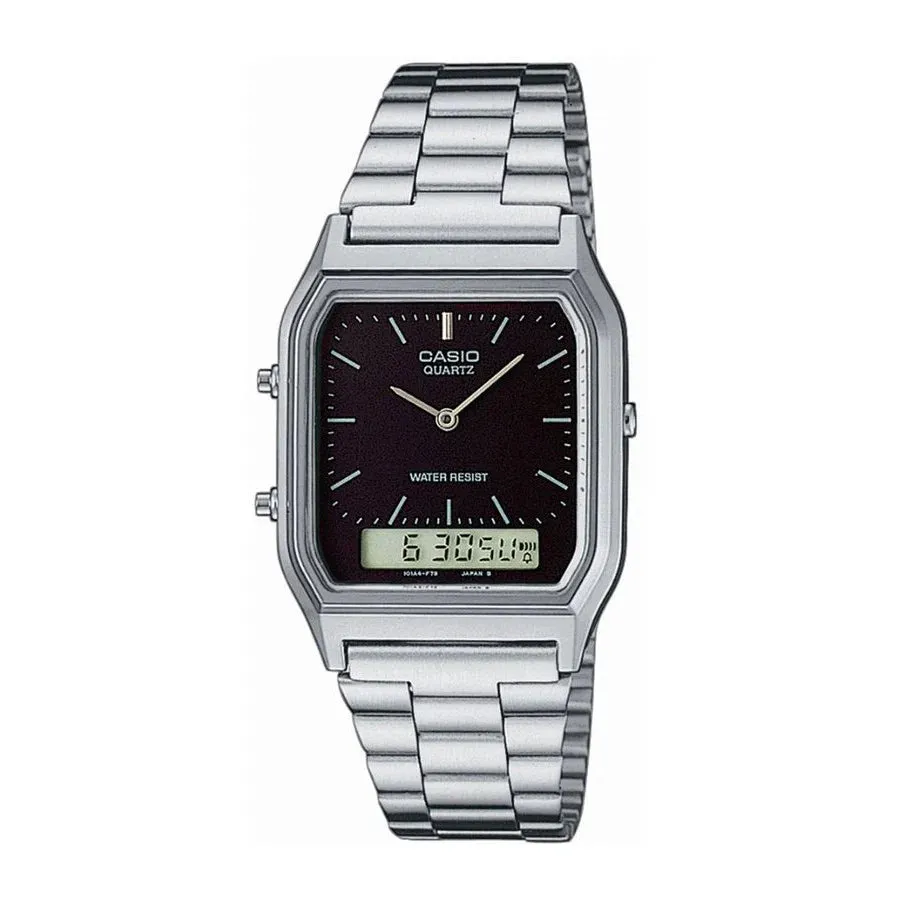 Casio Classic Unisex  Analogue and Digital Silver AQ230A-1DS / AQ-230A-1DMQ