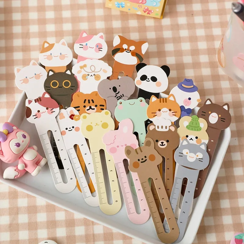 Cat and Animal City Cartoon Mini Scale Bookmark Pack