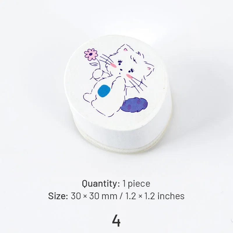 Cat and Dog Cute Cartoon Animal Shaped Rubber Stamp