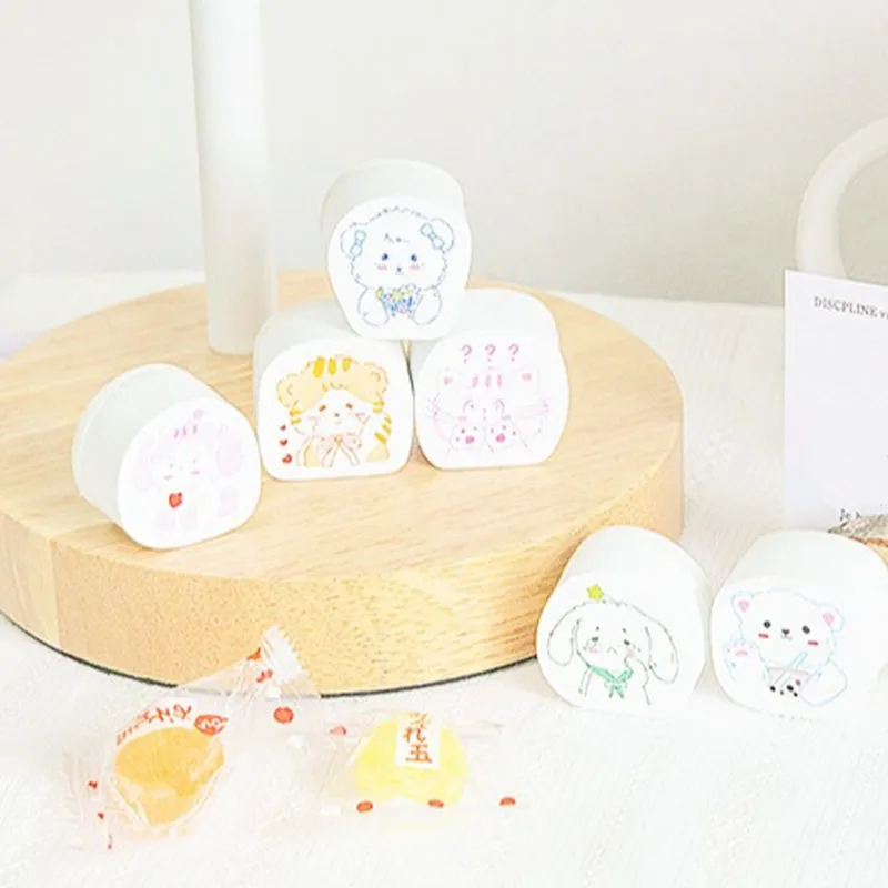Cat and Dog Cute Cartoon Animal Shaped Rubber Stamp