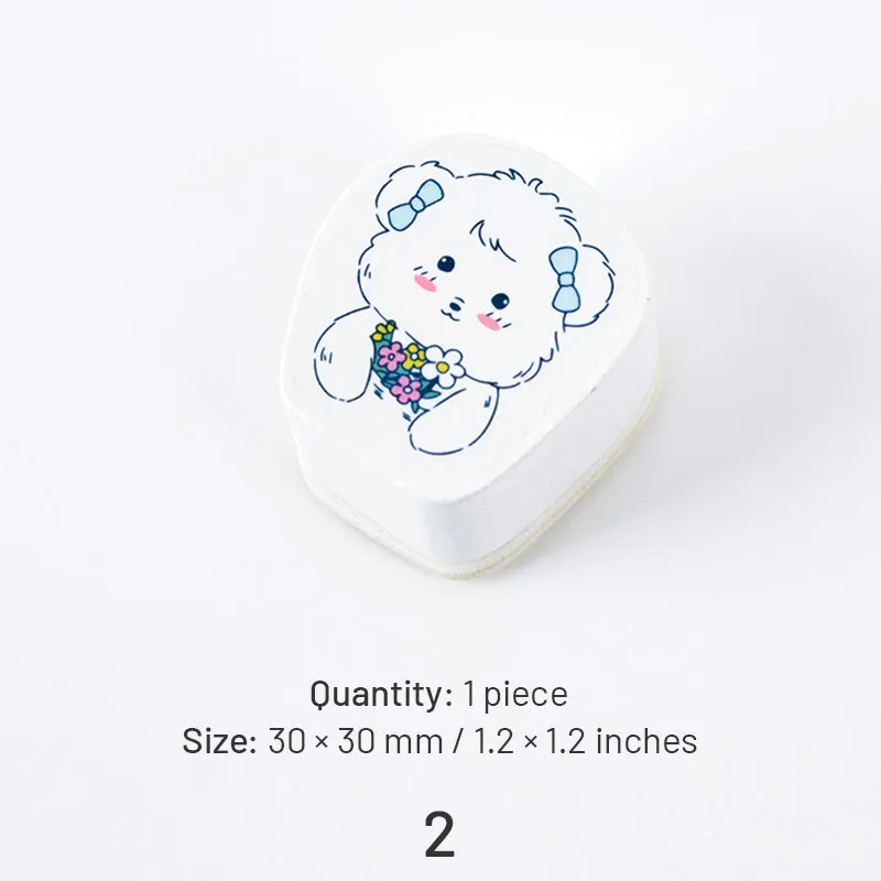 Cat and Dog Cute Cartoon Animal Shaped Rubber Stamp