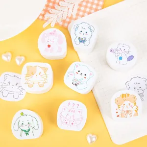 Cat and Dog Cute Cartoon Animal Shaped Rubber Stamp