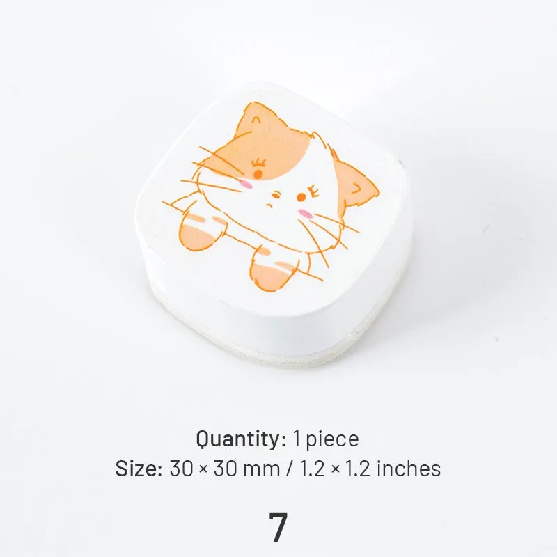 Cat and Dog Cute Cartoon Animal Shaped Rubber Stamp