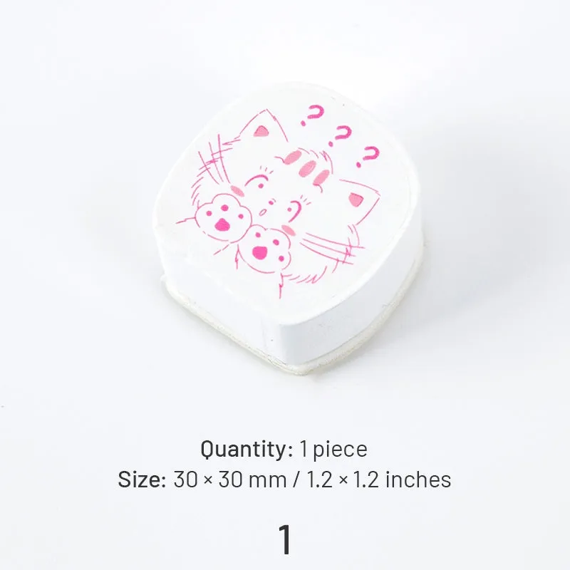 Cat and Dog Cute Cartoon Animal Shaped Rubber Stamp