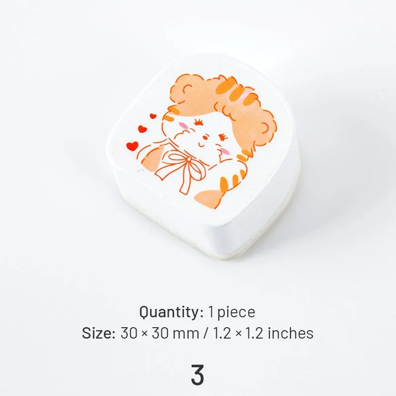 Cat and Dog Cute Cartoon Animal Shaped Rubber Stamp