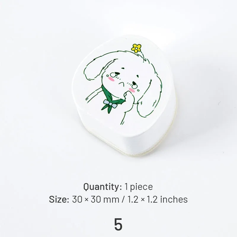 Cat and Dog Cute Cartoon Animal Shaped Rubber Stamp