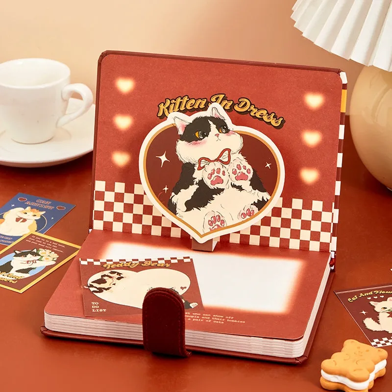 Cat Series Cute Cartoon Journal Gift Box Set