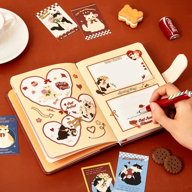 Cat Series Cute Cartoon Journal Gift Box Set