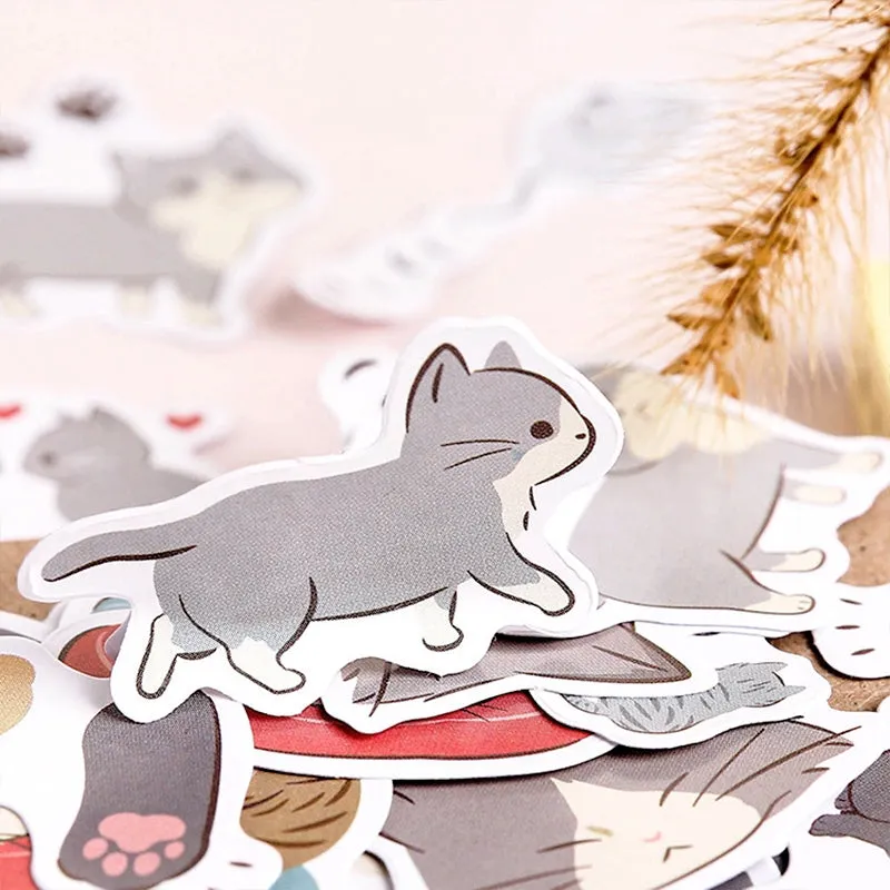 Cat-themed Cartoon Stickers