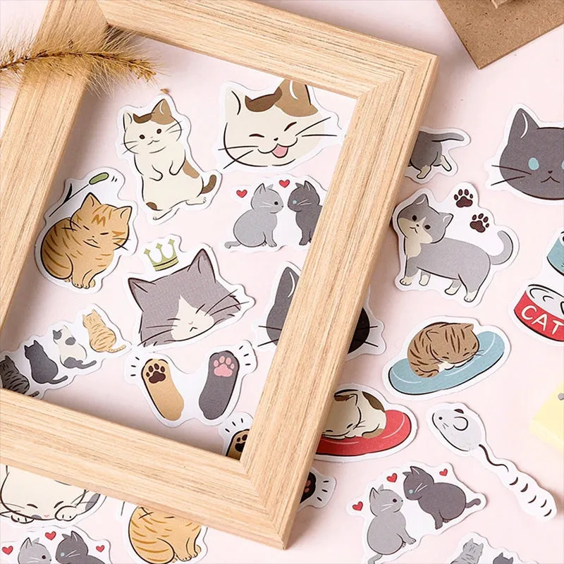 Cat-themed Cartoon Stickers