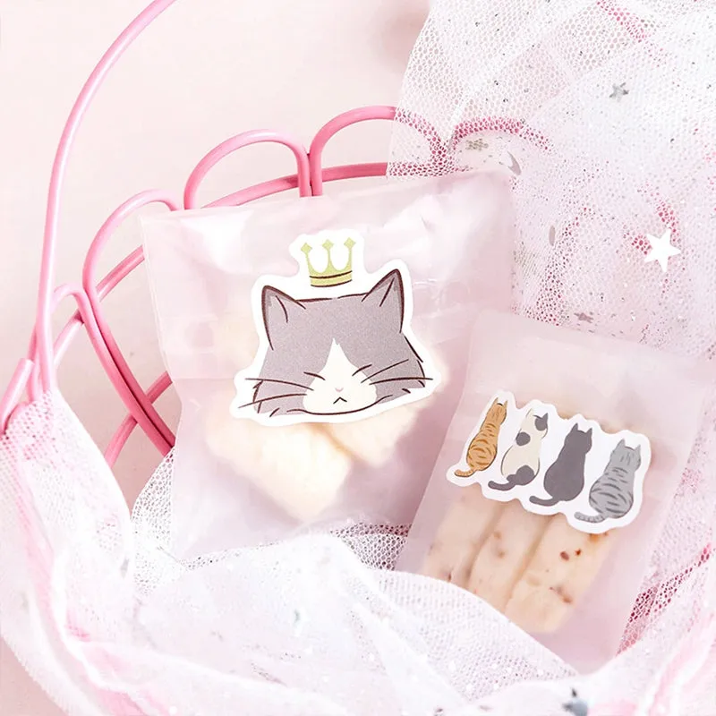 Cat-themed Cartoon Stickers