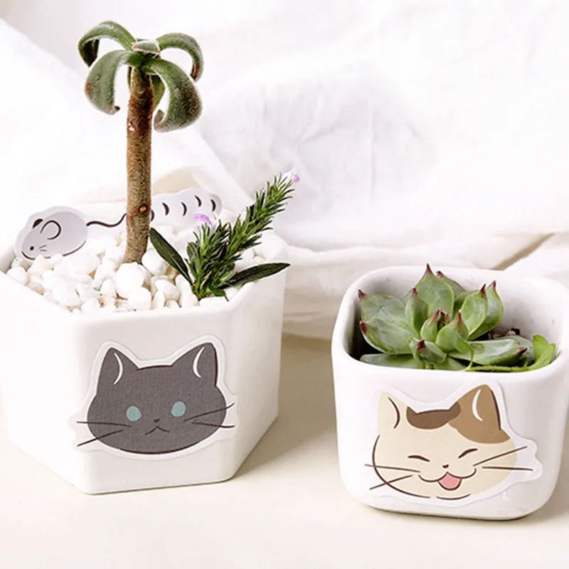 Cat-themed Cartoon Stickers