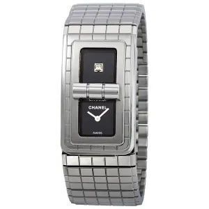 Chanel Code Coco Black Lacquered Dial Ladies Watch H5144
