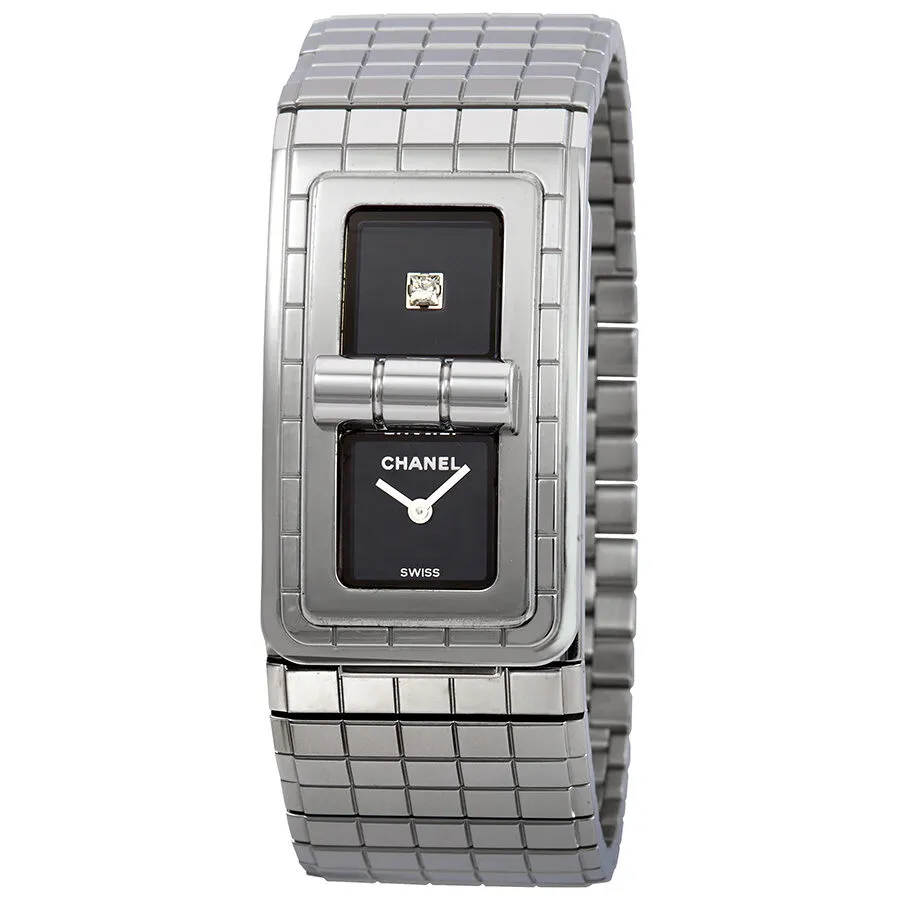 Chanel Code Coco Black Lacquered Dial Ladies Watch H5144