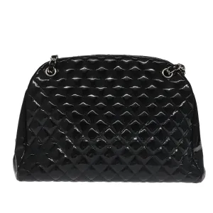 CHANEL Matelasse Chain Shoulder Bag Enamel Black CC 101334A