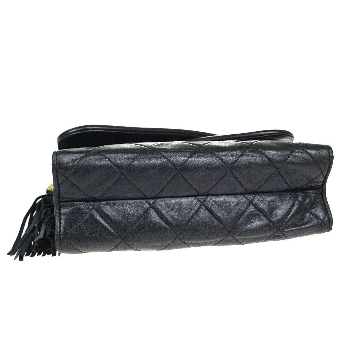 Chanel Vintage Double Flap Shoulder Bag with Tassel
