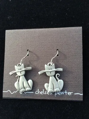 Chelsea - Cartoon Cat Earrings