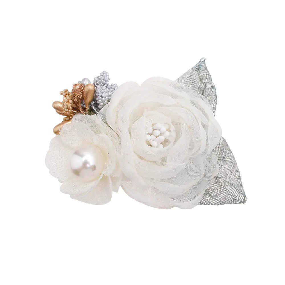 cherrboll Flower Hair Clips Set 3pcs Floral Hair Bow Accessories for Baby Girl Toddles Teen Gifts