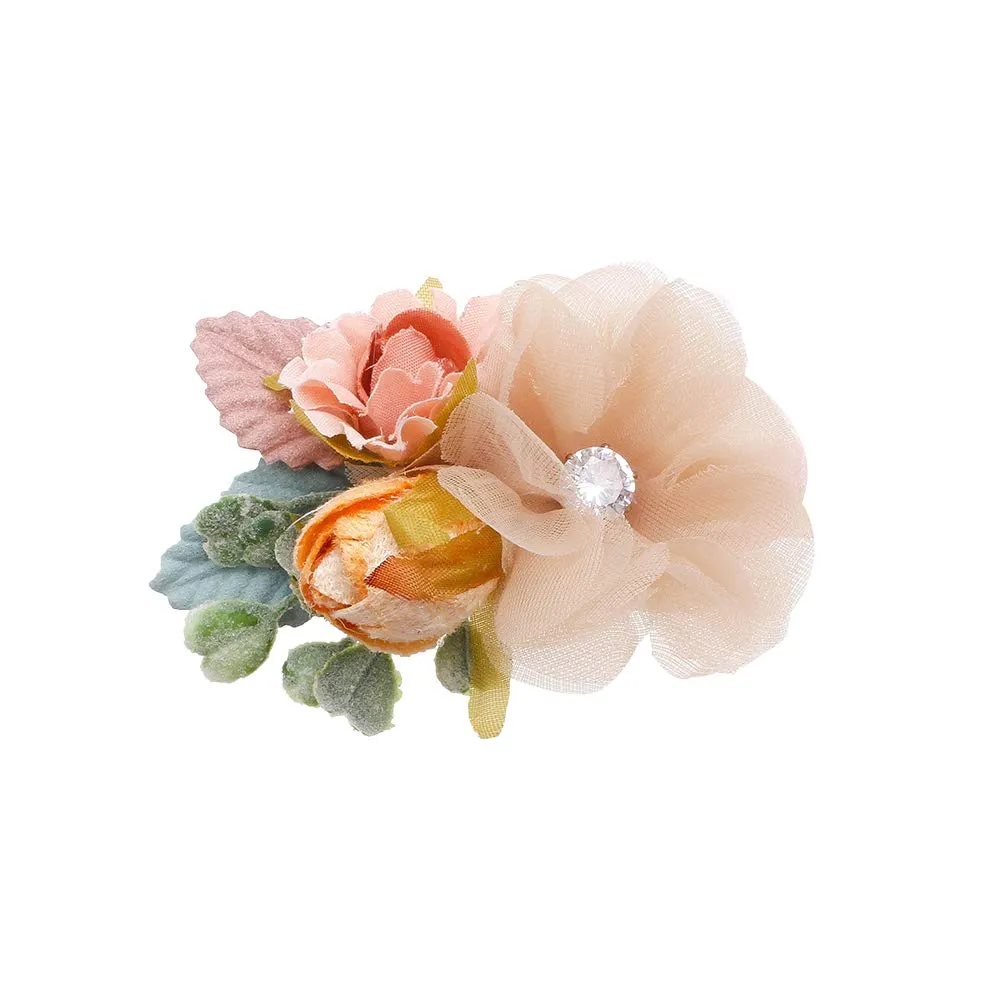 cherrboll Flower Hair Clips Set 3pcs Floral Hair Bow Accessories for Baby Girl Toddles Teen Gifts