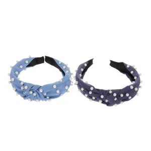 Chic Pearl Headband for Women Beaded Hair Ties Wide Decorative Headbands Fashion Headpiece