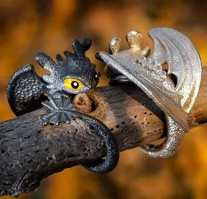 Chicmy-Cute Cartoon Elf Toothless Aberdeen Metal Open Rings