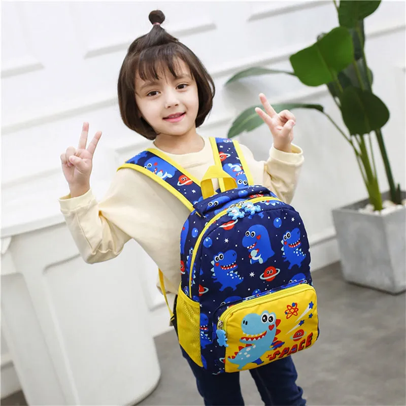 Children Cartoon Dinosaur Print Backpack School Satchel Travel Bag