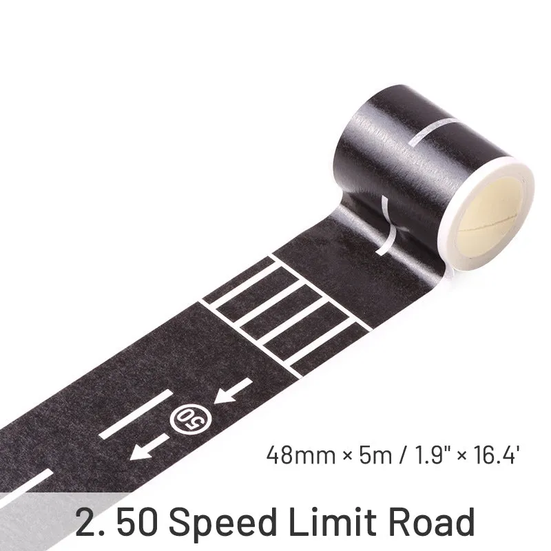 Children's Cartoon DIY Traffic Railway Road Washi Tape