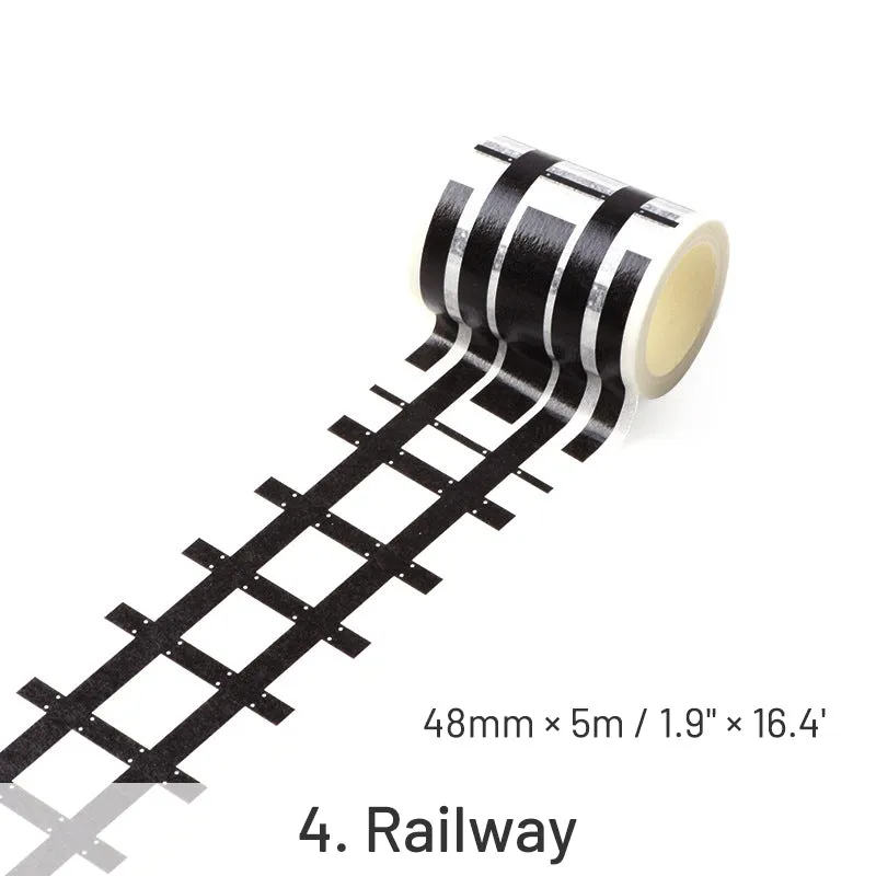 Children's Cartoon DIY Traffic Railway Road Washi Tape