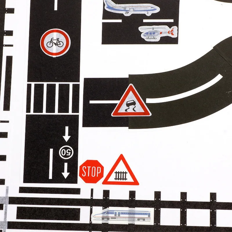 Children's Cartoon DIY Traffic Railway Road Washi Tape