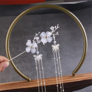 Chinese Style Hairpin Retro Flower Hairpin With Tassel Jewelry 1