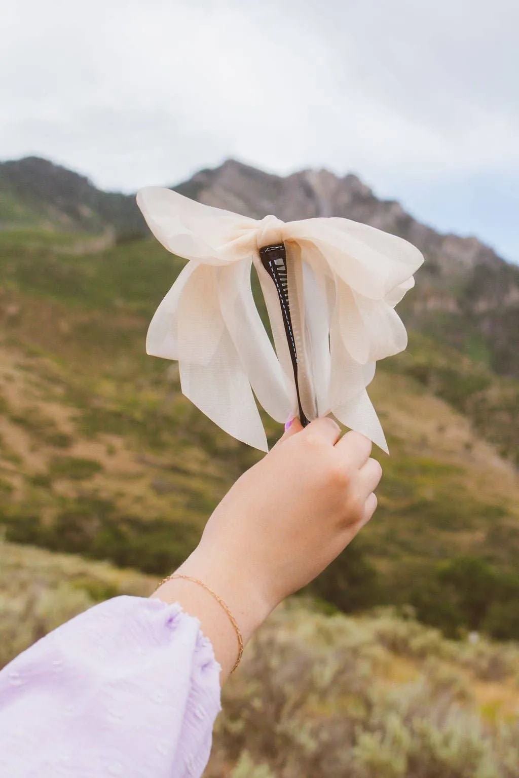 Chiquita Sheer Bow Banana Claw Clip