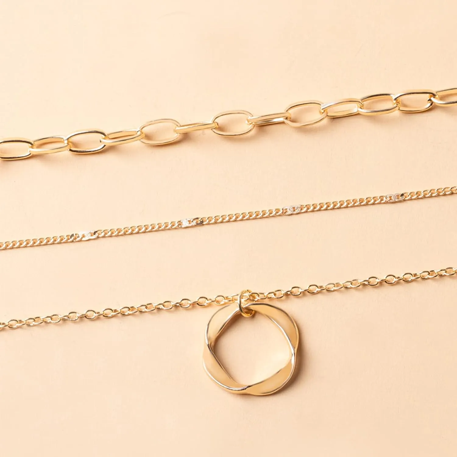 Choistily Gold Layered Necklaces for Women Gold Necklace Stack Dainty Necklace for Women Layering Herringbone Paperclip Necklace for Women Charm Necklace Gold Jewelry Gifts for Women