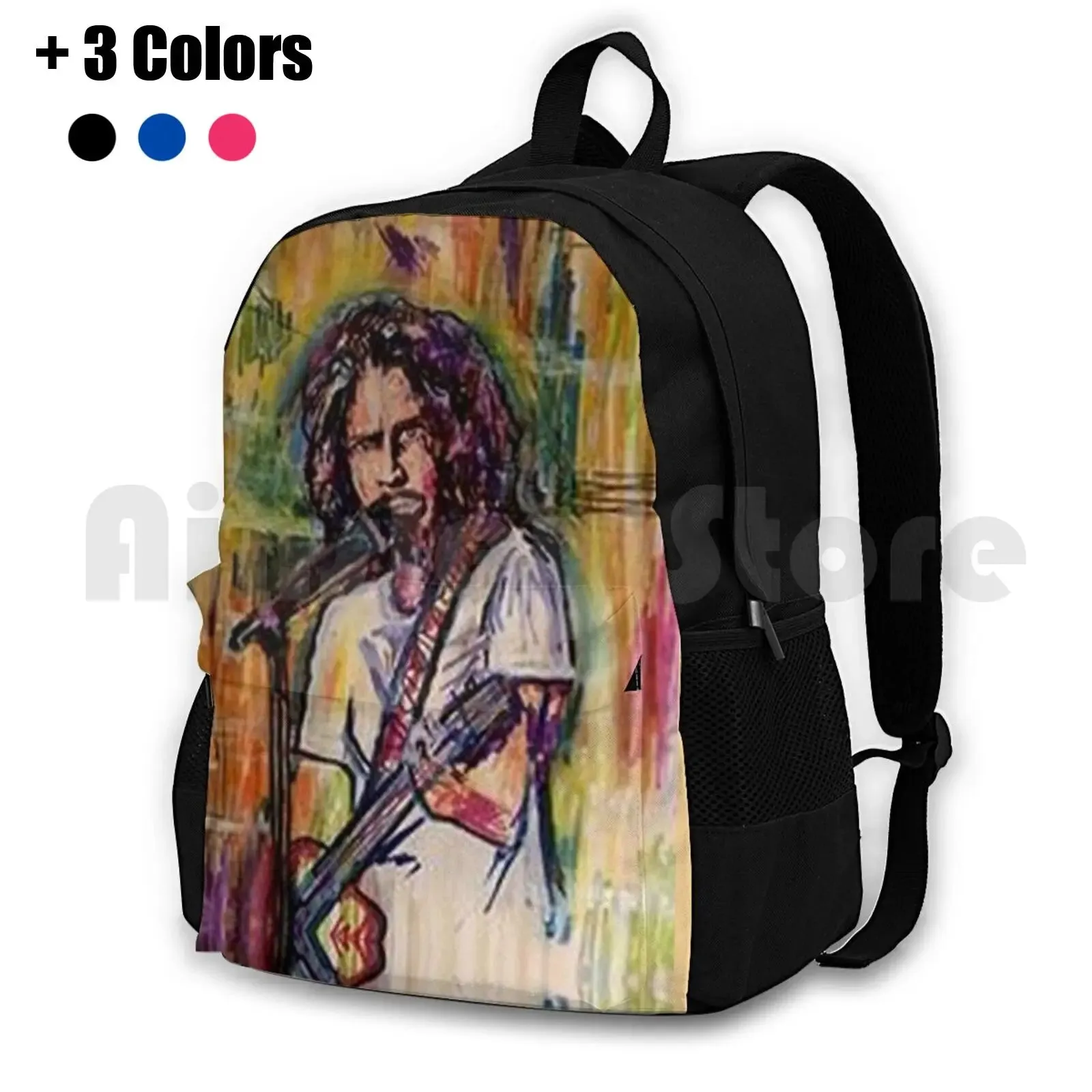 Chris Cornell Tribute Hiking Backpack – Waterproof, Stylish, and Ready for Any Adventure