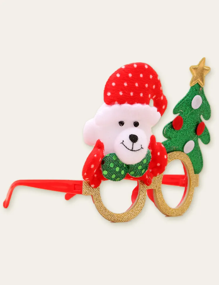 Christmas Cartoon Antlers Glasses
