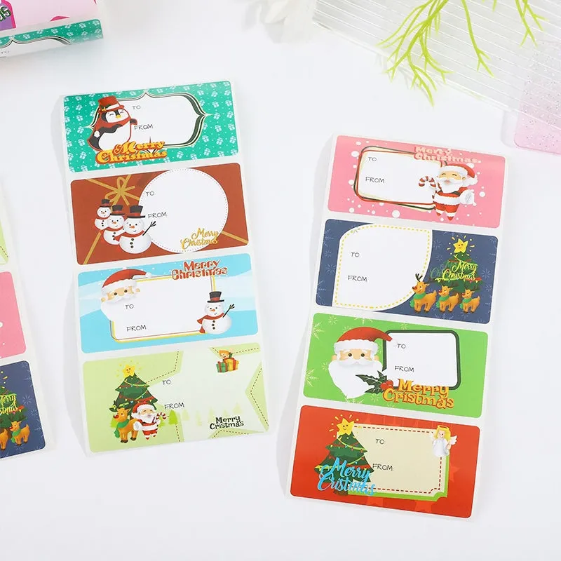 Christmas Cartoon Message Seal Stickers