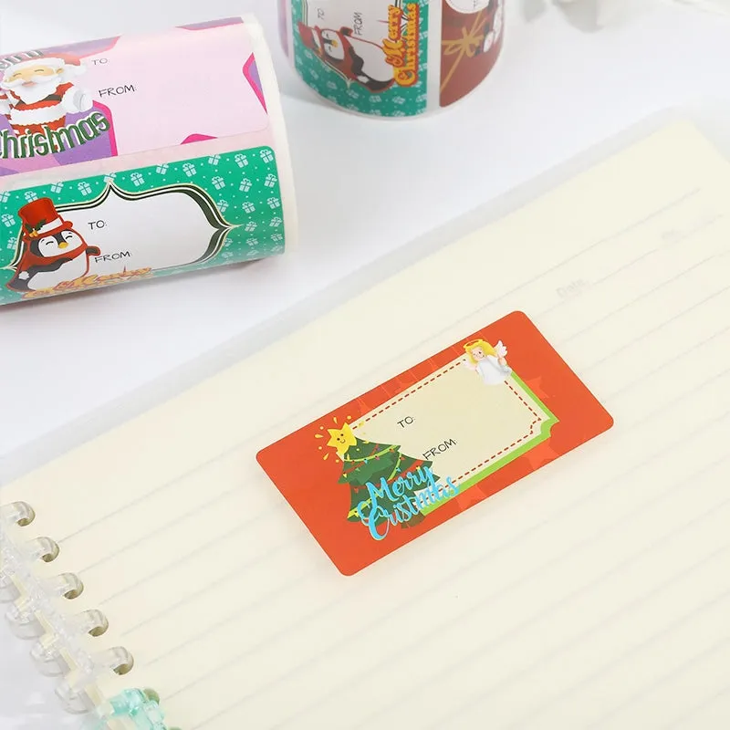 Christmas Cartoon Message Seal Stickers