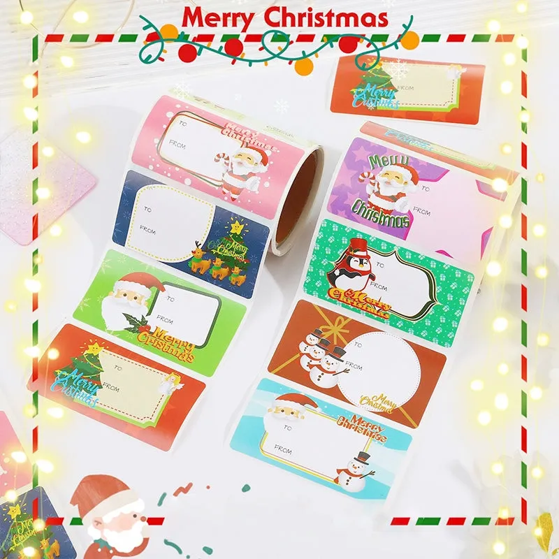 Christmas Cartoon Message Seal Stickers