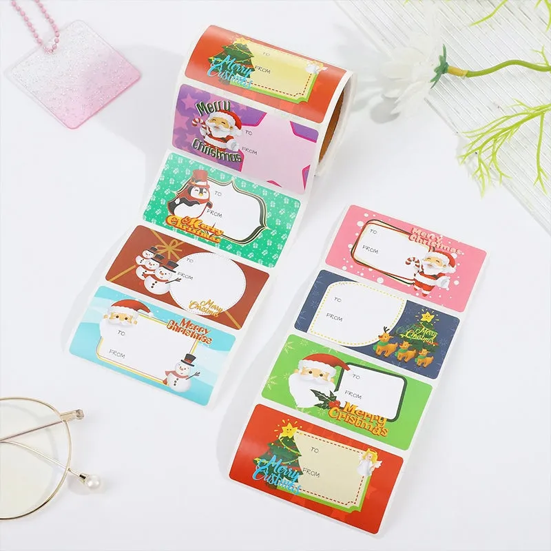Christmas Cartoon Message Seal Stickers