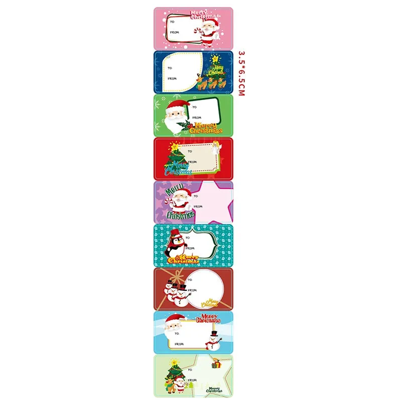 Christmas Cartoon Message Seal Stickers