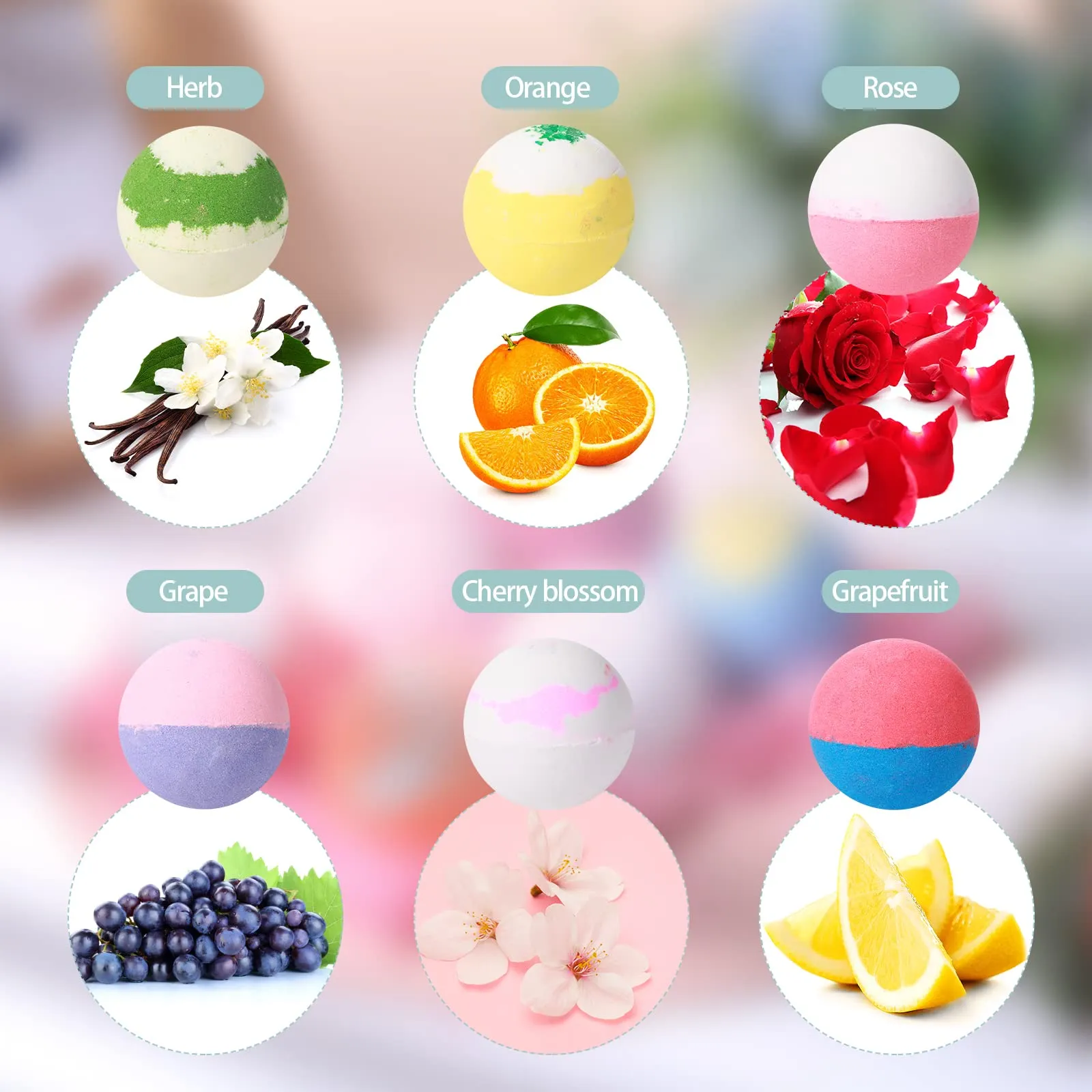 Christmas Gift for Girls 6 Pcs Kids Bath Bombs with Surprise Jewelry Gentle Bubble Fizzy Bath Balls with Ring Bracelet Necklace and Ear Clip for Christmas Party Princess Supplies (Unicorn Style)