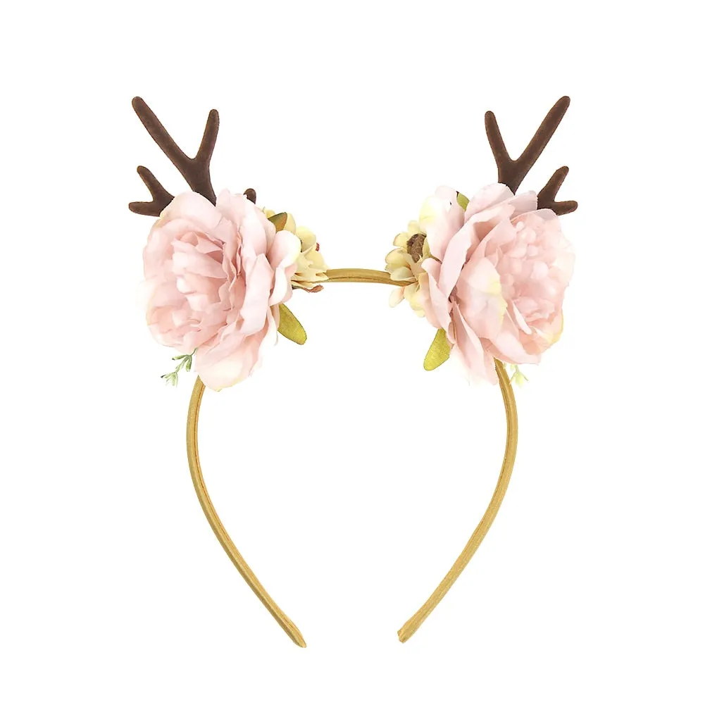 Christmas Reindeer Antler Baby Headbands Newborn Photography Props