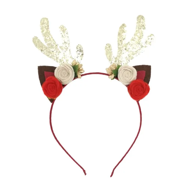 Christmas Reindeer Antler Baby Headbands Newborn Photography Props