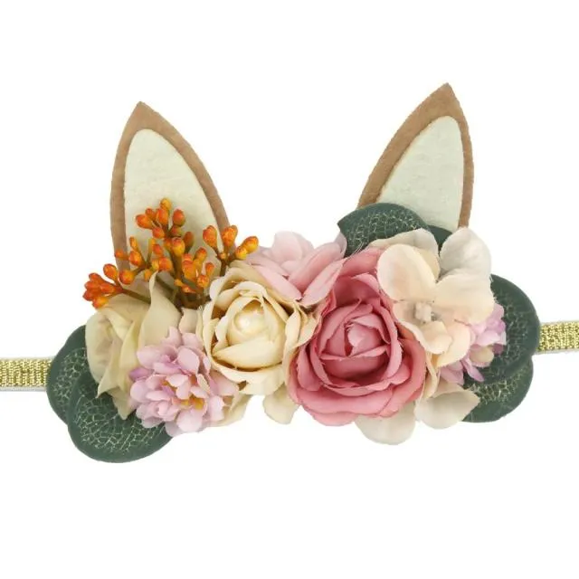 Christmas Reindeer Antler Baby Headbands Newborn Photography Props