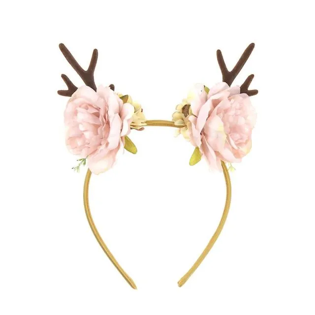 Christmas Reindeer Antler Baby Headbands Newborn Photography Props