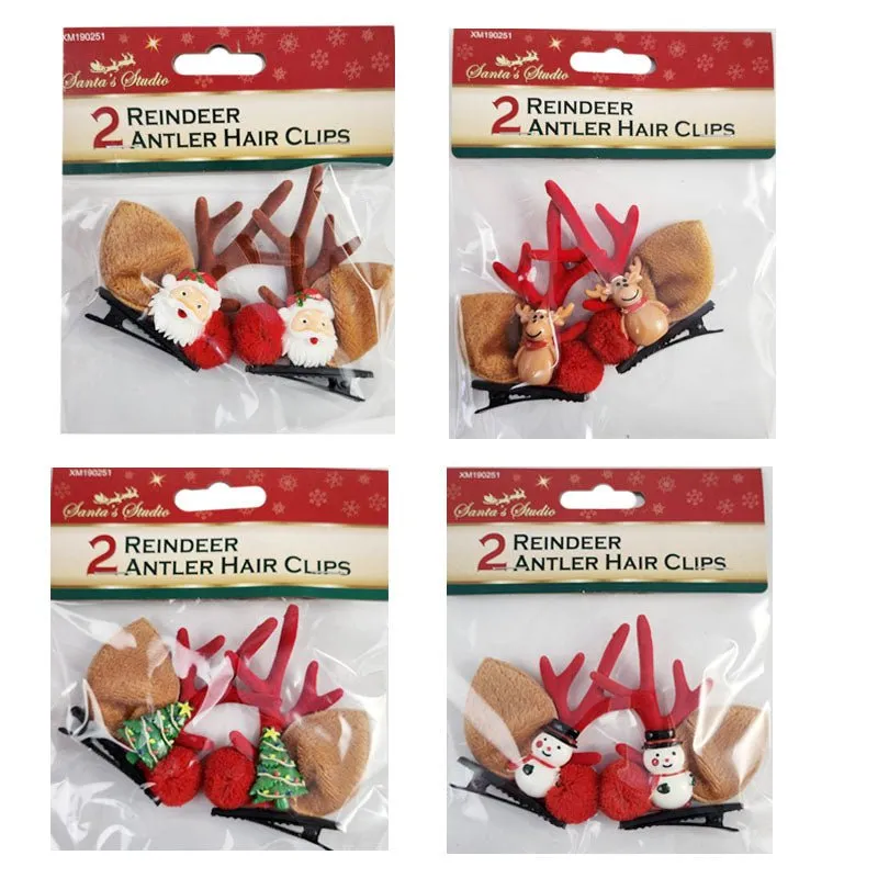 Christmas Reindeer Antler Hair Clips