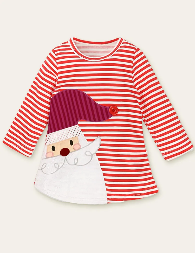 Christmas Sale-Christmas Cartoon Appliqué Princess Dress
