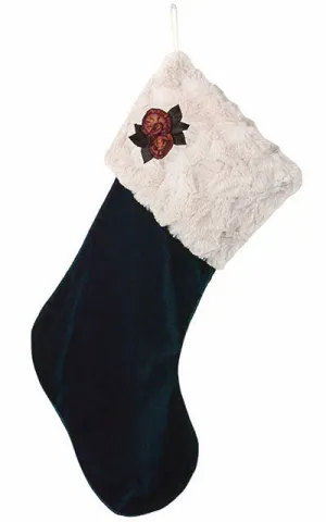Christmas Stocking - Assorted Festive Velvets with Assorted Cuddly Faux Fur Cuffs