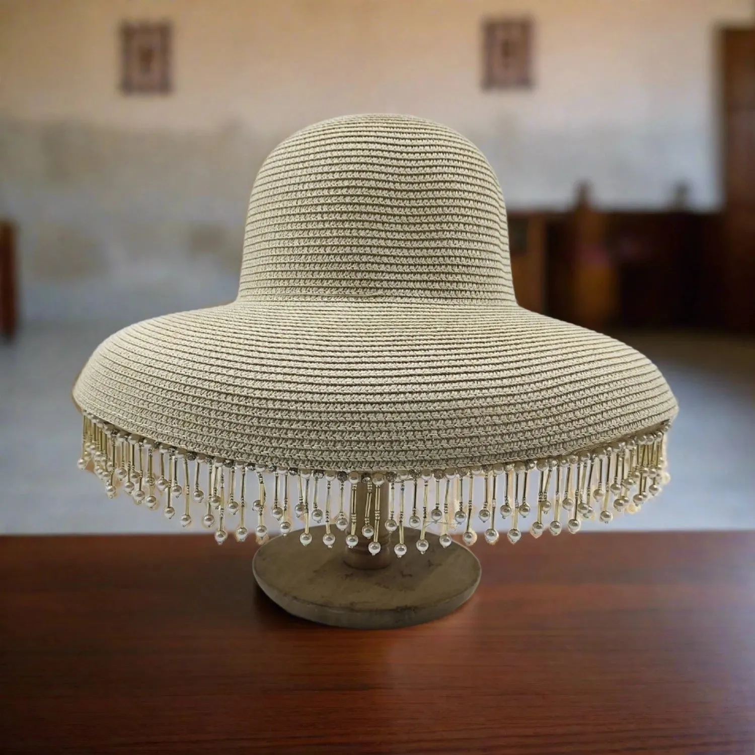 Classic Fringe Pearl Hat