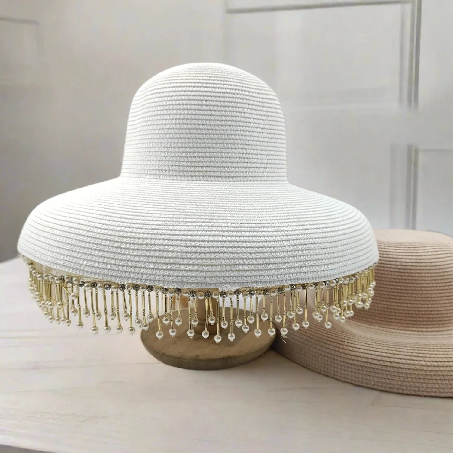 Classic Fringe Pearl Hat